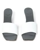 Sandales à talon en cuir Mildred blanches