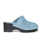 Sabots en cuir Yvone bleus