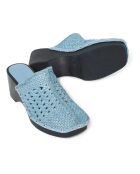 Sabots en cuir Yvone bleus