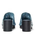 Sabots en cuir Yvone bleus