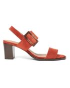 Rusty Damiana sandalen met leren hak