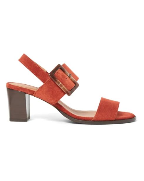 Rusty Damiana sandalen met leren hak