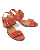 Rusty Damiana sandalen met leren hak