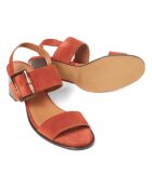 Rusty Damiana sandalen met leren hak