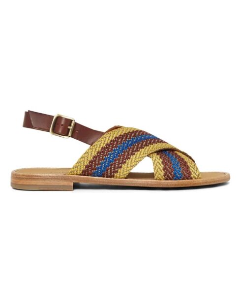 Sandales en cuir Birmanie-Aztec multicolores