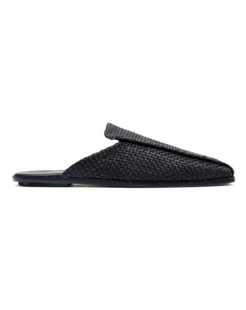 Mules en cuir Modernist Cuir Laine noires