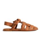 Sandales en cuir Bena camel