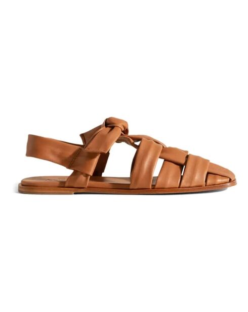 Sandales en cuir Bena camel