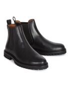 7488 Chelsea-Stiefel aus Leder in Schwarz