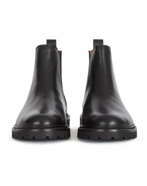 7488 Chelsea-Stiefel aus Leder in Schwarz