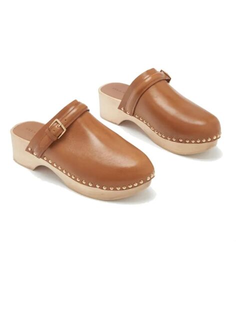 Sabot en cuir Corsica Cuir cognac