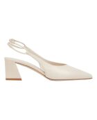 Slingback Polly in pelle color crema