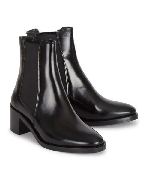 Bottines en cuir N°289 noires