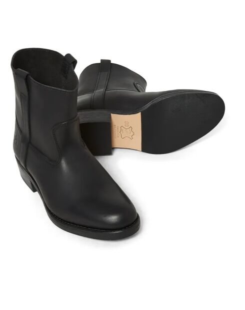 Tiers Gardian schwarze dicke Lederstiefel