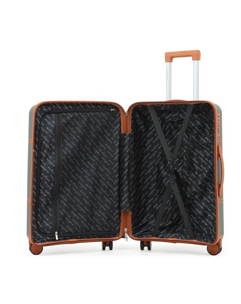 Premium-Koffer für mittlere Aufenthalte, 4 Doppelrollen, Malesherbs, dunkelgrün, 65 cm