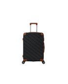 Valise moyen séjour 4 doubles roues Prado noir - 65 cm