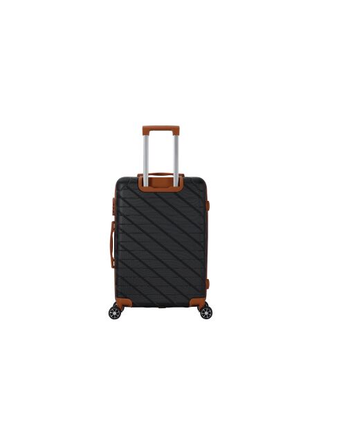 Valise moyen séjour 4 doubles roues Prado noir - 65 cm