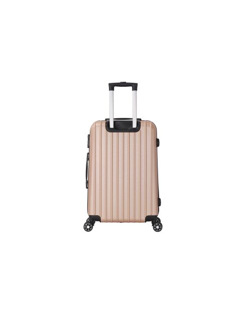 Set mit 2 Koffern für die Kabine und den Langzeitaufenthalt, 4 Doppelräder, Bari, Champagner, 55/75 cm
