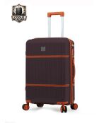 Set van 2 koffers cabine en middenverblijf Premium 4 dubbele wielen Malesherbs plum - 55/65 cm