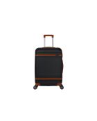 Valise moyen séjour 4 doubles roues Cassis noir - 65 cm