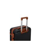 Valise moyen séjour 4 doubles roues Cassis noir - 65 cm