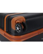 Valise moyen séjour 4 doubles roues Cassis noir - 65 cm