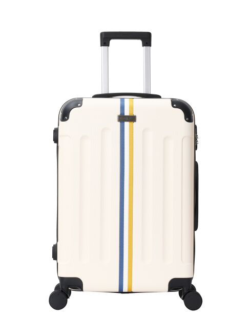 Valise cabine 4 doubles roues Rivoli crème - 55 cm