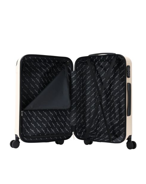 Valise cabine 4 doubles roues Rivoli crème - 55 cm