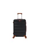 Valise moyen séjour 4 doubles roues Falcon noir - 65 cm