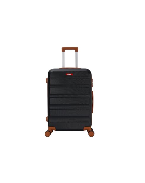 Valise moyen séjour 4 doubles roues Falcon noir - 65 cm