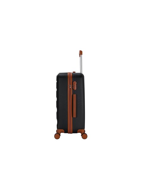 Valise moyen séjour 4 doubles roues Falcon noir - 65 cm