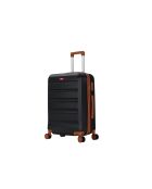 Valise moyen séjour 4 doubles roues Falcon noir - 65 cm
