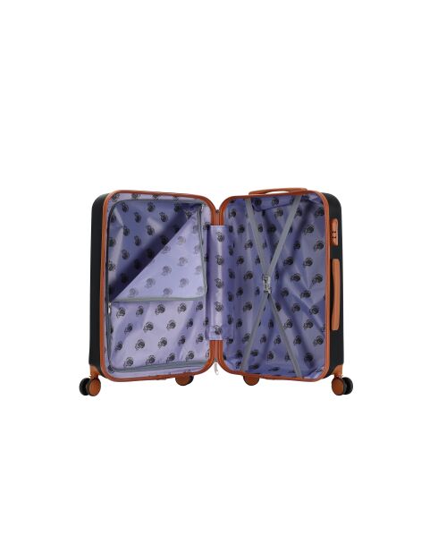 Valise moyen séjour 4 doubles roues Falcon noir - 65 cm