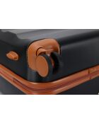 Valise moyen séjour 4 doubles roues Falcon noir - 65 cm