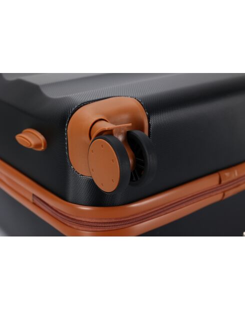 Valise moyen séjour 4 doubles roues Falcon noir - 65 cm