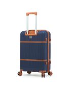 Premium koffer voor gemiddeld verblijf met 4 dubbele wielen Malesherbs marine - 65 cm
