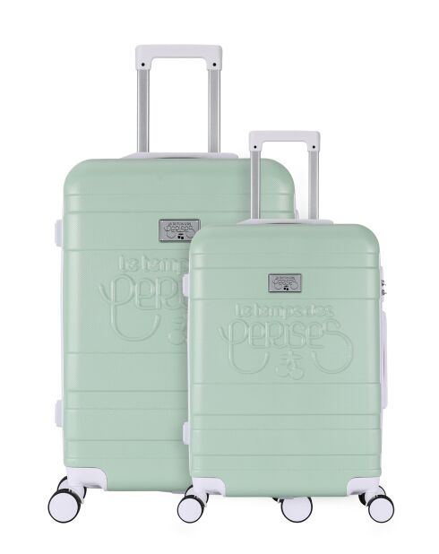 Set van 2 koffers, cabine en medium stay, 4 dubbele wielen, Castellane almond - 55/65 cm