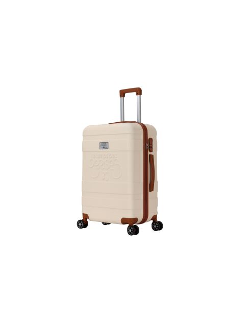 Valise format long séjour 4 doubles roues Capucine crème - 75 cm