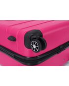 Set de 2 maletas de cabina y larga estancia con 4 ruedas dobles Lyra rosa - 55/75 cm