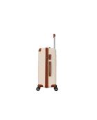 Valise moyen séjour 4 doubles roues Prado crème - 65 cm