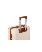 Valise moyen séjour 4 doubles roues Prado crème - 65 cm