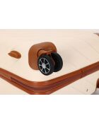 Valise moyen séjour 4 doubles roues Prado crème - 65 cm