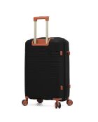 Courcelles Premium Reisekoffer mit 4 Doppelrollen, 75 cm, Schwarz
