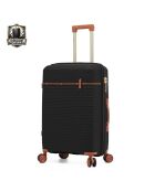 Courcelles Premium Reisekoffer mit 4 Doppelrollen, 75 cm, Schwarz