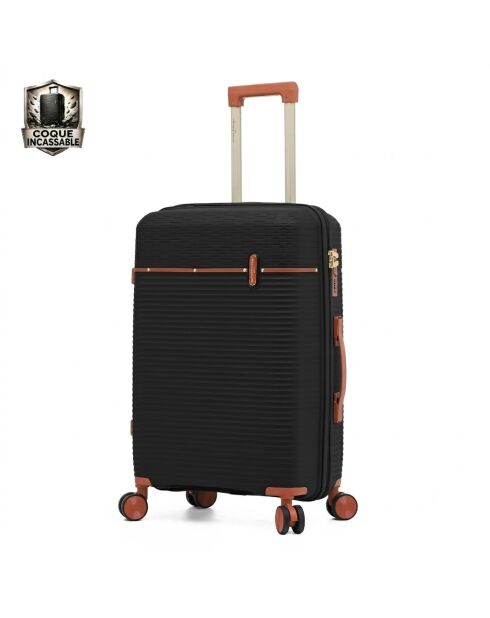 Valise format long séjour Premium 4 doubles roues Courcelles noir - 75 cm