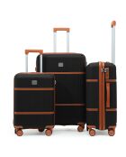 Set mit 3 Premium-Koffern 4 Doppelrollen Malesherbs schwarz - 55/65/75 cm