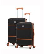 Set mit 3 Premium-Koffern 4 Doppelrollen Malesherbs schwarz - 55/65/75 cm