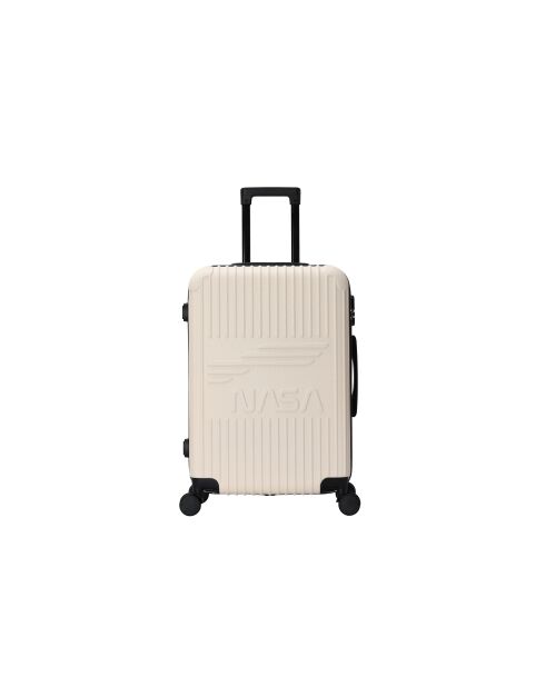 Valise format long séjour 4 doubles roues Enter crème - 75 cm