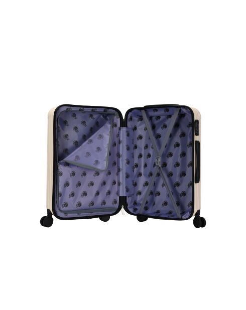 Valise format long séjour 4 doubles roues Enter crème - 75 cm