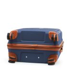 Set di 3 valigie Premium a 4 ruote doppie Malesherbs marine - 55/65/75 cm